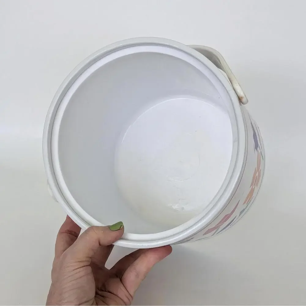 1980s Vintage Floral Ice Bucket